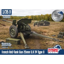 French Anti-Tank Gun 25mm S.A 34 Type II [Premium Edition]  -  Dynamo Models (1/35)