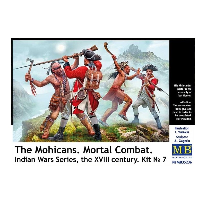 Indian Wars Series "The Mohicans Mortal Combat" XVIII Century Kit N°7  -  Master Box (1/35)