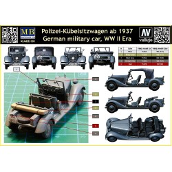 Mercedes-Benz 170 Polizei-Kübelsitzwagen ab 1937 German Military Car  -  Master Box (1/35)