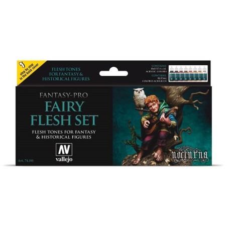 Vallejo Fantasy-Pro Acrylic Colors Set (8 x 17ml) - Fairy Flesh