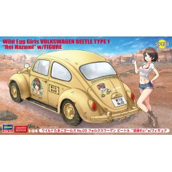 Volkswagen Beetle Type 1 + Wild Egg Girls No.03 "Rei Hazumi" Figure  -  Hasegawa (1/24)