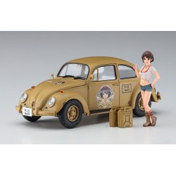 Volkswagen Beetle Type 1 + Wild Egg Girls No.03 "Rei Hazumi" Figure  -  Hasegawa (1/24)