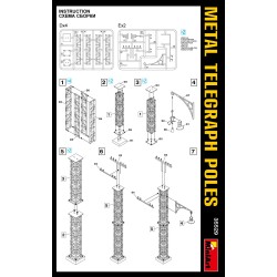 Metal Telegraph Poles  -  MiniArt (1/35)