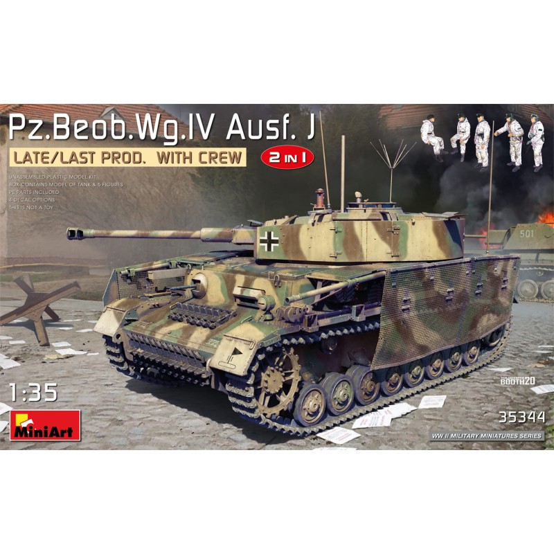 Pz.Beob.Wg.IV Ausf. J Late/Last Prod. w/Crew (2in1)  -  MiniArt (1/35)