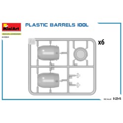 Plastic Barrels 100L  -  MiniArt (1/24)