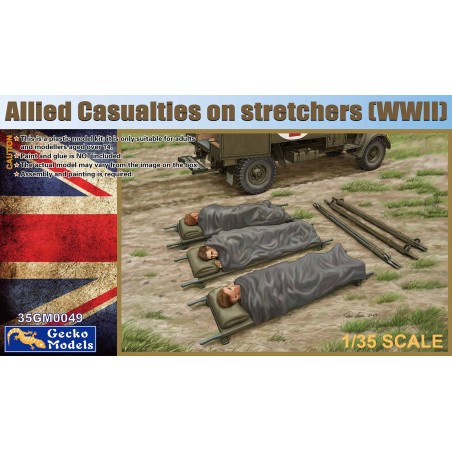 Allied Casualties on Stretchers (WWII)  -  Gecko Models (1/35)