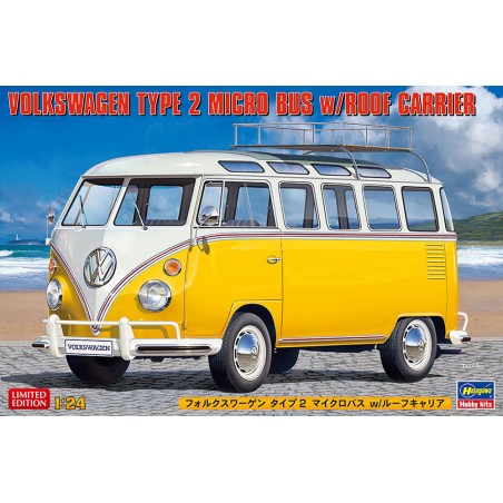 Volkswagen T1 Micro Bus w/Roof Carrier  -  Hasegawa (1/24)