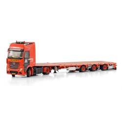 Mercedes-Benz Actros MP5 Giga Space 4x2 + Flat Tailer 3 Axle [Van Grinsven]  -  WSI (1/50)