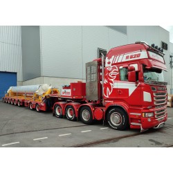 Scania Streamline Topline 8x4 + Low Loader 6 Axle/Dolly 2 Axle [Spiess]  -  WSI (1/50)