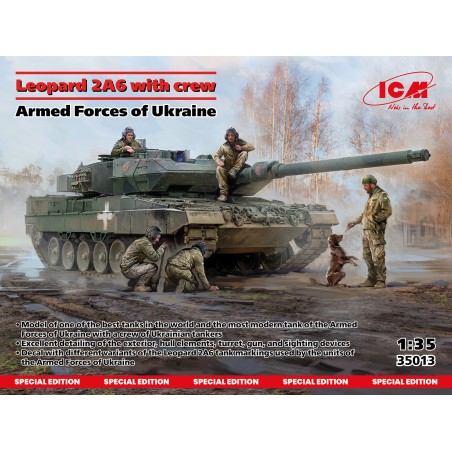 Leopard 2A6 with Crew (Armed Forces of Ukraine)  -  ICM (1/35)