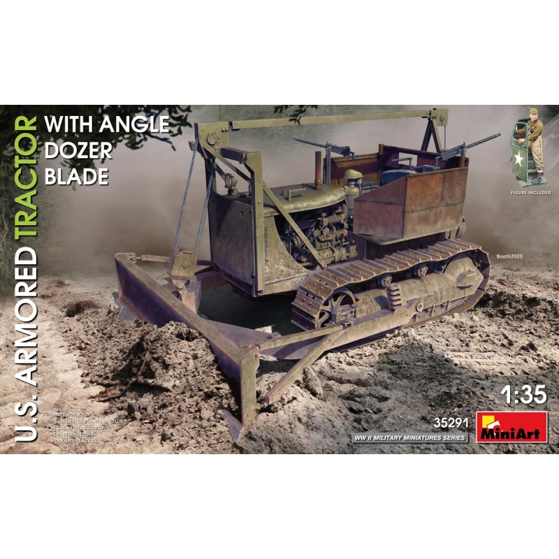 Caterpillar D7 U.S. Armored Tractor with Angle Dozer Blade  -  MiniArt (1/35)