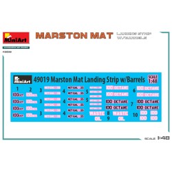 Marston Mat Landing Strip w/Barrels  -  MiniArt (1/48)