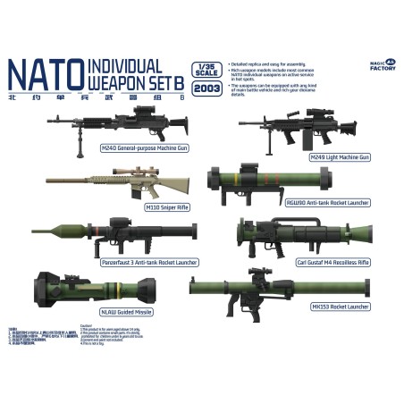 NATO Individual Weapon Set B  -  Magic Factory (1/35)