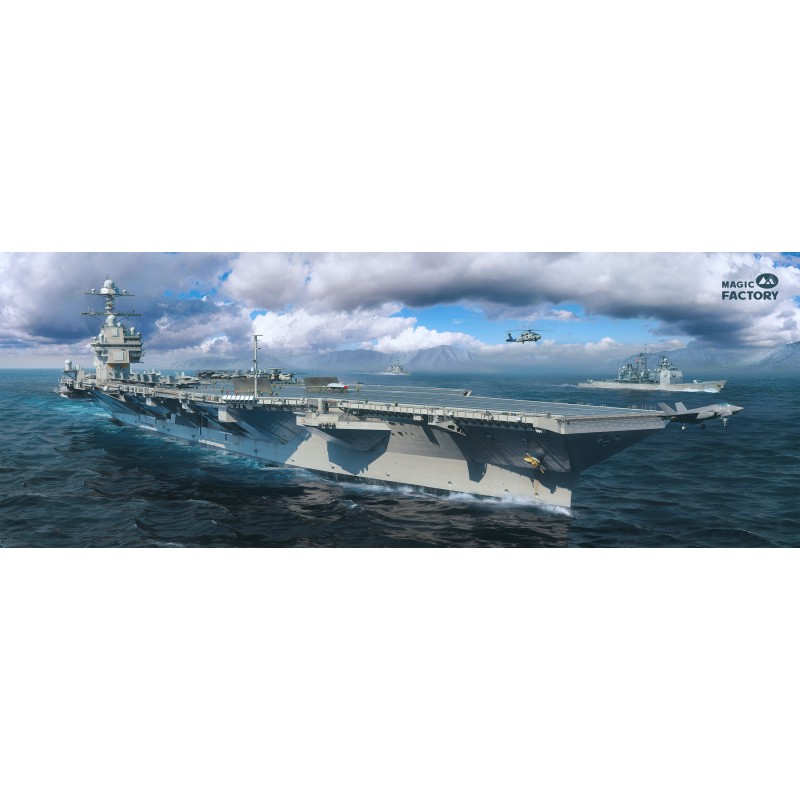 USS Gerald R. Ford CVN-78 Aircraft Carrier  -  Magic Factory (1/700)