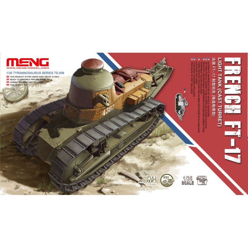 Renault FT-17 french Light Tank WWI  -  Meng (1/35)