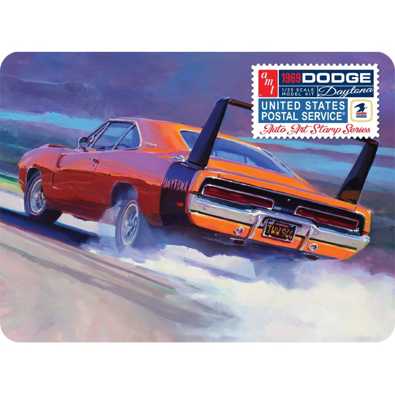 1969 Dodge Charger Daytona (USPS Stamp Series Collector Tin)  -  AMT (1/25)