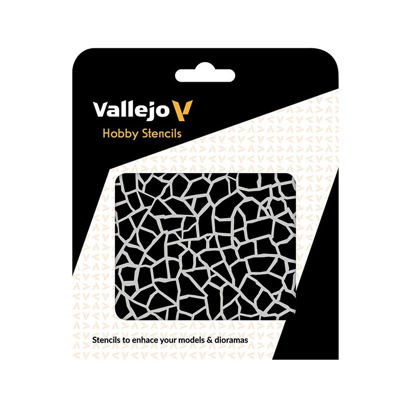 Stencil Giraffe Camo WWII (125x125mm)  -  Vallejo (1/32)