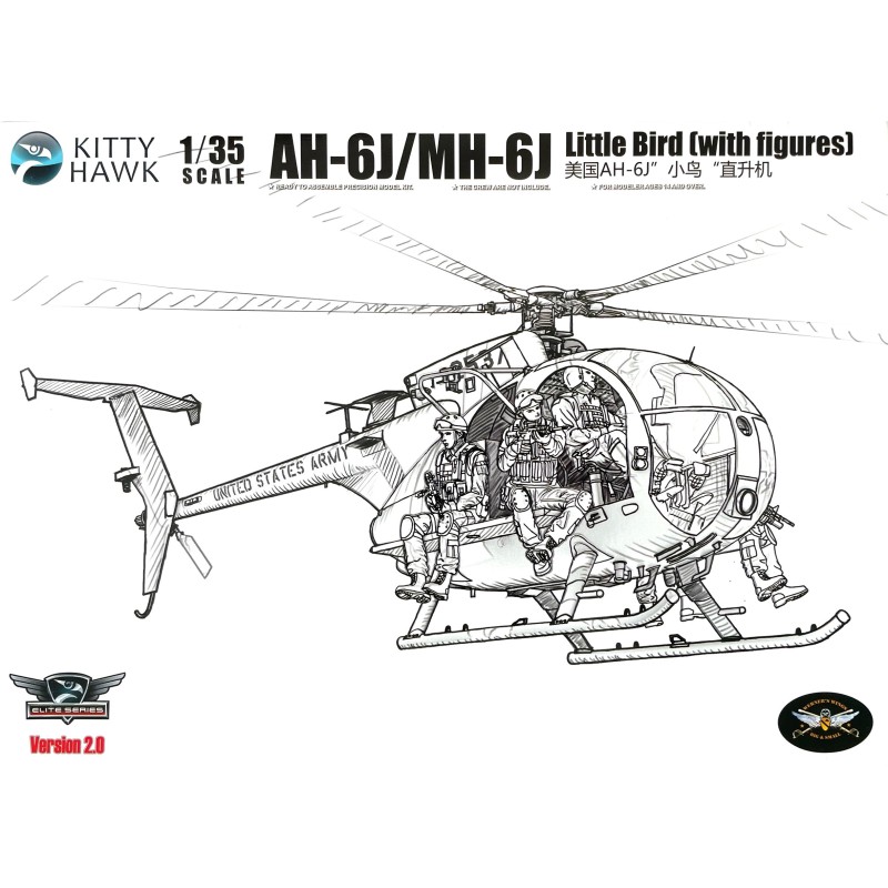 Hughes 500 AH-6J/MH-6J Little Bird (with 6 Figures)  -  Kitty Hawk (1/35)