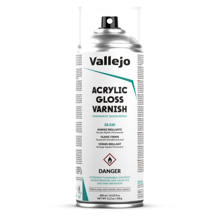 Vallejo Acrylic Varnish Spray 400ml  -  Gloss