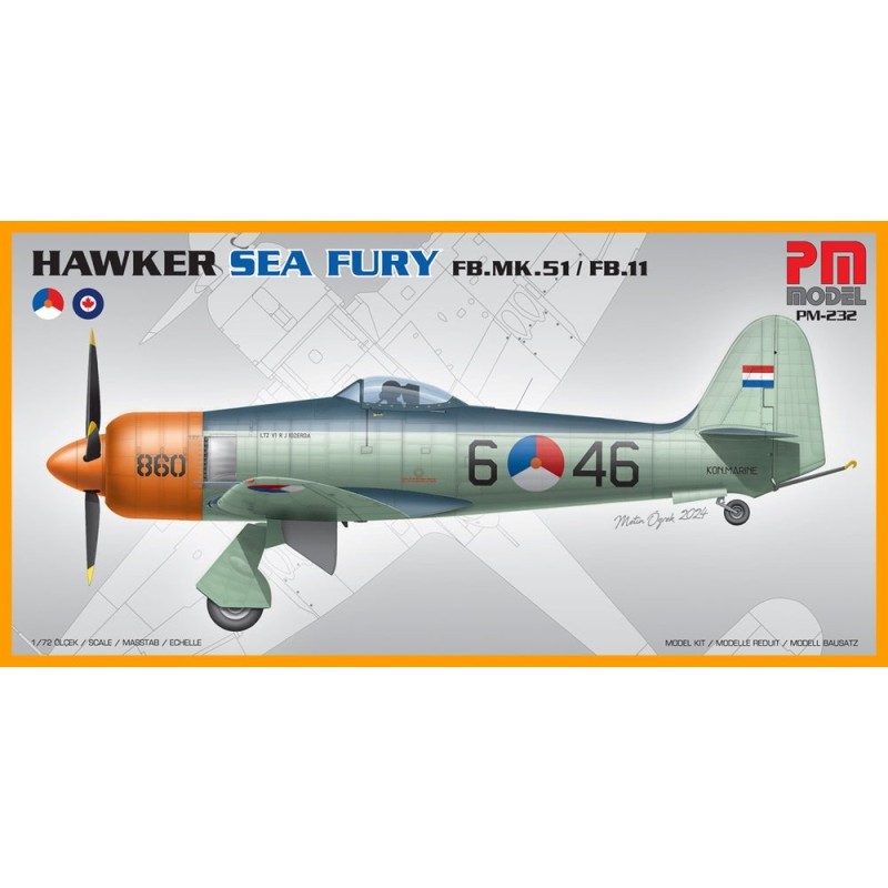 Hawker Sea Fury FB-51 Dutch Navy/FB-11 Canadian Navy  -  PM Model (1/72)