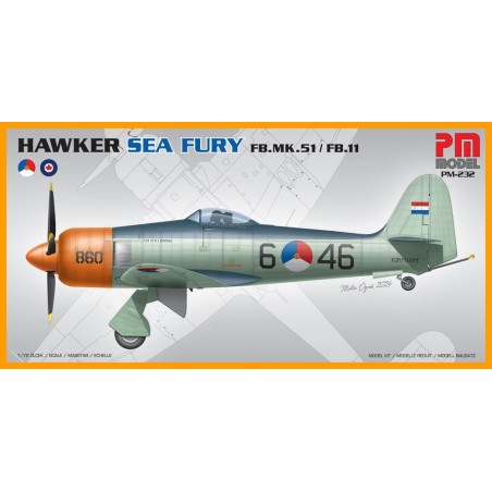 Hawker Sea Fury FB-51 Dutch Navy/FB-11 Canadian Navy  -  PM Model (1/72)