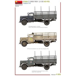 Opel Blitz German 3t Cargo Truck 3,6-36S Mid Prod. PMQ600-Type  -  MiniArt (1/35)