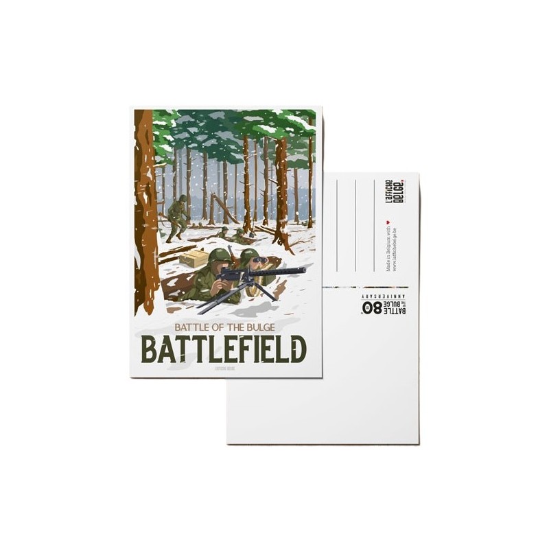 Briefkaart “Battle of the Bulge - Battlefield”