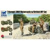 Triumph 3HW Motorcycle w/British MP Set  -  Bronco (1/35)