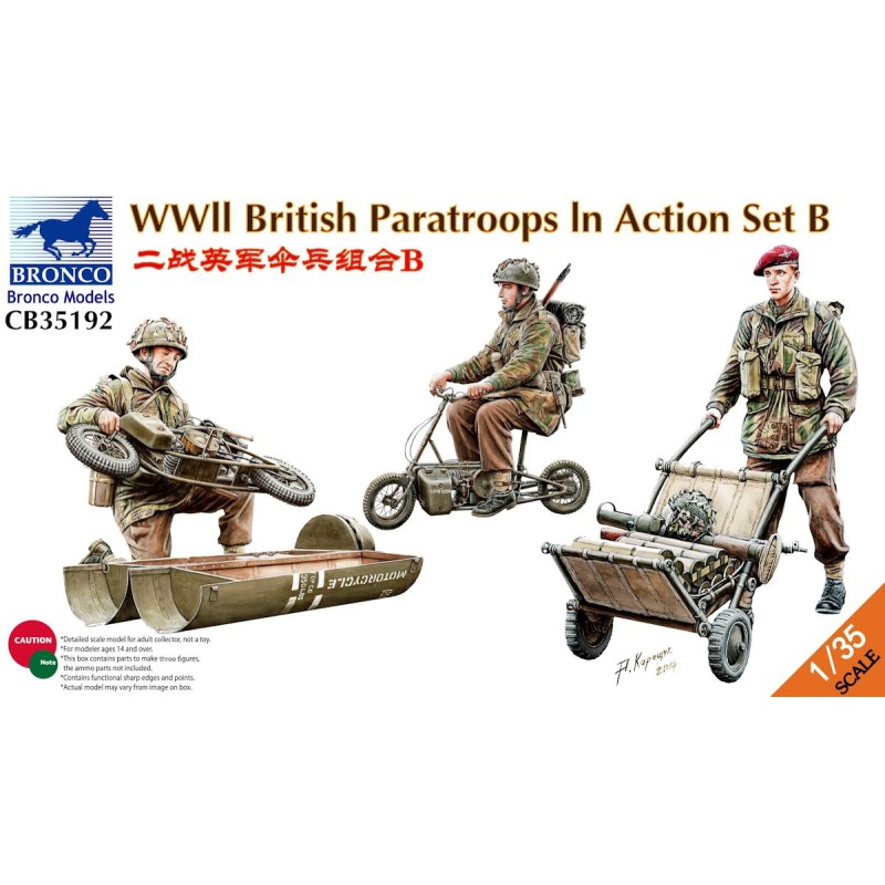 WWII British Paratroops in Action Set B  -  Bronco (1/35)