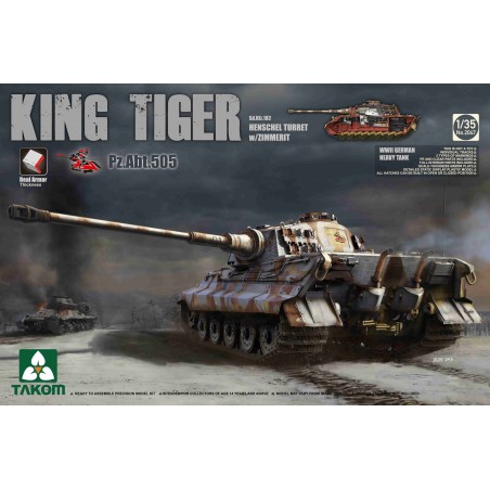 Pz.Kpfw.VI Tigre II Sd.Kfz.182 Henschel Turret w/Zimmerit King Tiger Pz.Abt.505  -  Takom (1/35)