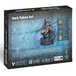 Vallejo Dark Future Squidmar Colors Set (12 x 18ml) + 1 Figurine