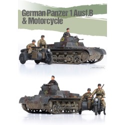 German Panzer I Ausf. B & Motorcycle  -  Academy (1/35)