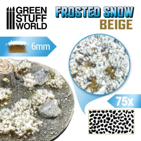 Shrubs Tufts 6mm [Frosted Snow Beige] - Green Stuff World