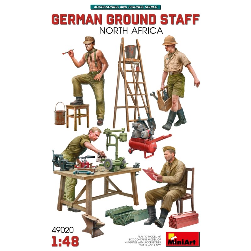 German Ground Staff w/Accessoires North Africa  -  MiniArt (1/48)