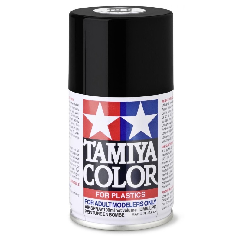 Tamiya Color Spray Paint 100ml  -  TS-6 Matt Black