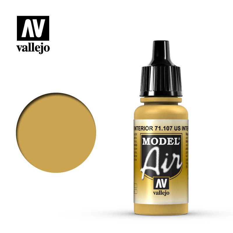 Vallejo Model Air 17ml  -  U.S. Interior Yellow