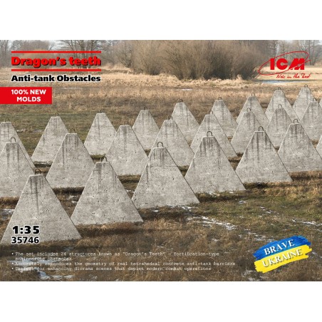Dragon's Teeth Anti-Tank Obstacles  -  ICM (1/35)