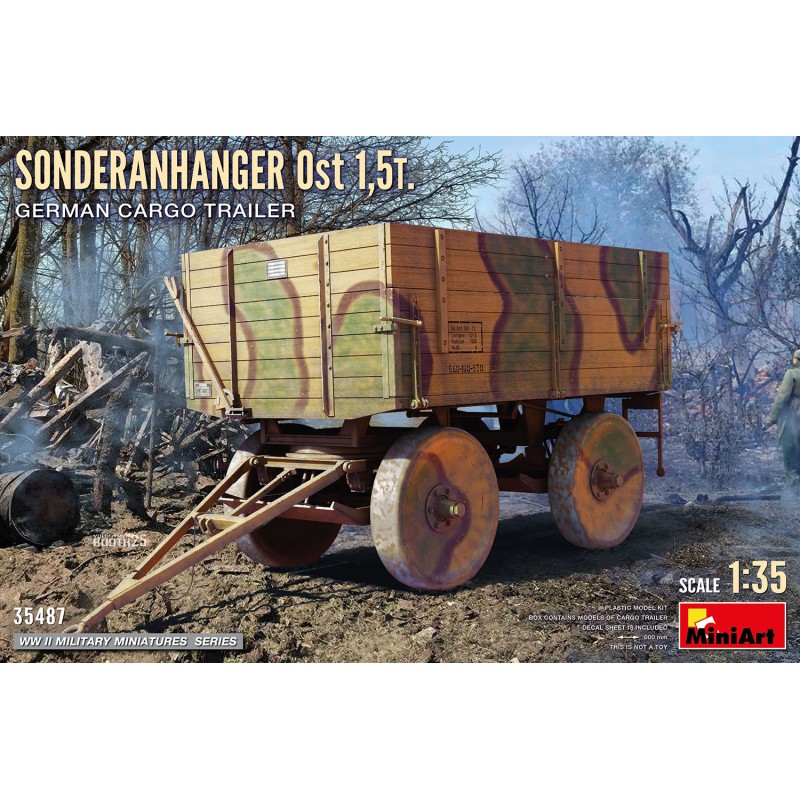 Sonderanhanger Ost 1.5t. German Cargo Trailer  -  MiniArt (1/35)
