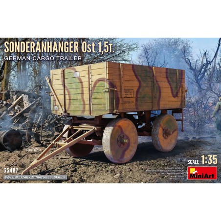 Sonderanhanger Ost 1.5t. German Cargo Trailer  -  MiniArt (1/35)