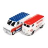 1965 Volkswagen Type-2 Transporter + 1976 Ford Econoline Van  -  Johnny Lightning (1/64)