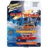 1950 Mercury Woody Wagon + 1959 Cadillac Ambulance  -  Johnny Lightning (1/64)