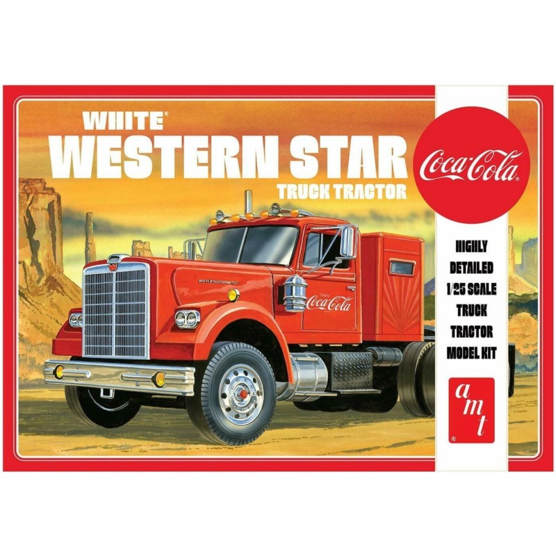 White Western Star Truck Tractor [Coca-Cola] -  AMT (1/25)