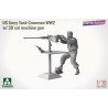 US Army Tank Crewman WW2 w/.50 cal Machine Gun  -  Takom (1/16)
