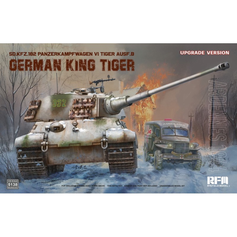 Sd.Kfz.182 Pz.Kpfw.VI Ausf.B German King Tiger Ardennes 1944 (Upgrade Version)  -  RFM (1/35)