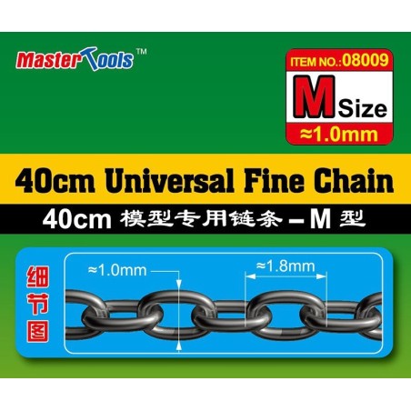 40cm Universal Fine Chain M Size 1.0mm X 1.8mm - Master Tools
