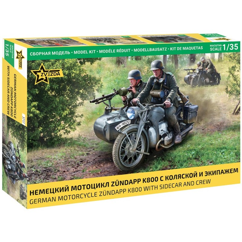 Zündapp K800 with Sidecar and Crew  -  Zvezda (1/35)