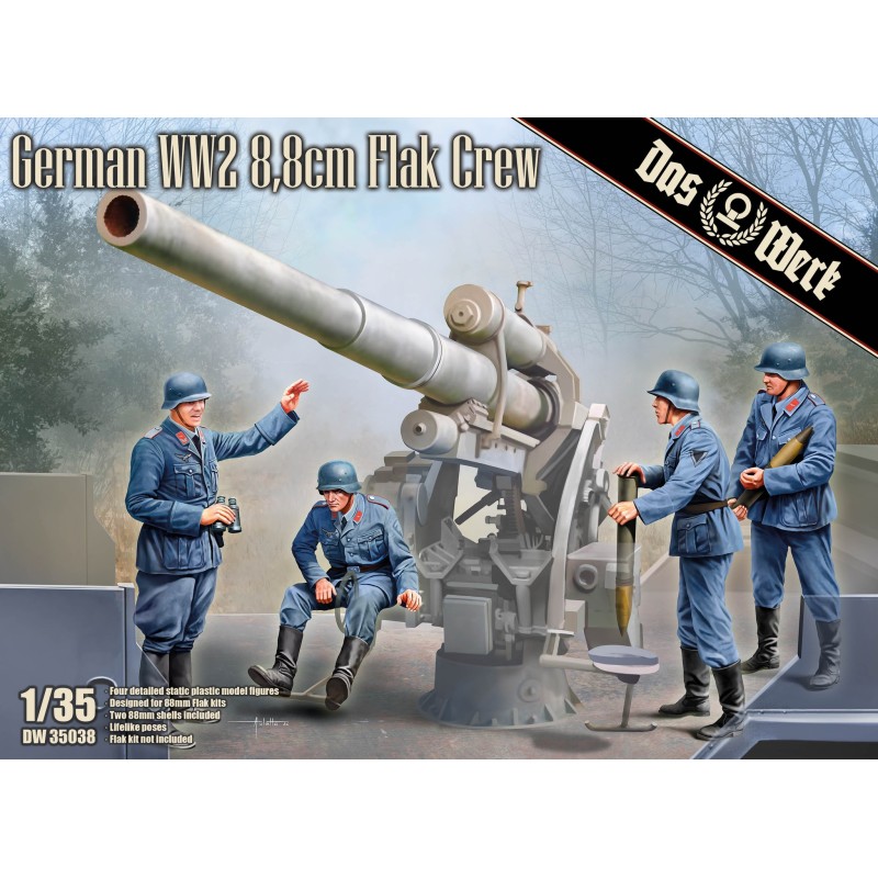 German WWII 8,8cm FlaK Crew  -  Das Werk (1/35)