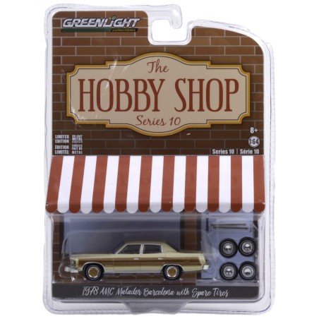 [The Hobby Shop Series 10]  1978 AMC Matador Barcelona with Spare Tears  -  Greenlight (1/64)