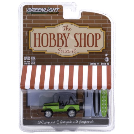 [The Hobby Shop Series 10]  1971 Jeep CJ-5 Renegade II  -  Greenlight (1/64)