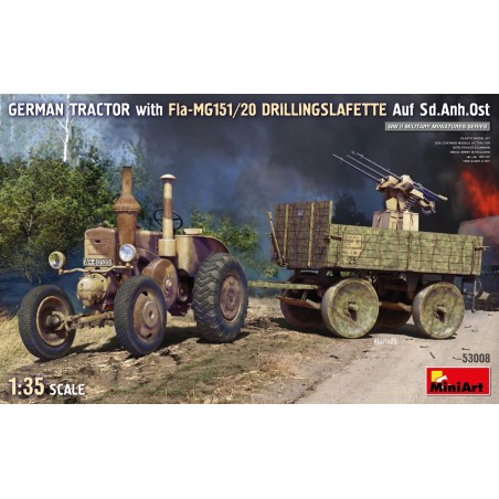 Lanz Bulldog Tractor with Fla-MG151/20 Drillingslafette auf Sd.Anh.Ost  -  MiniArt (1/35)